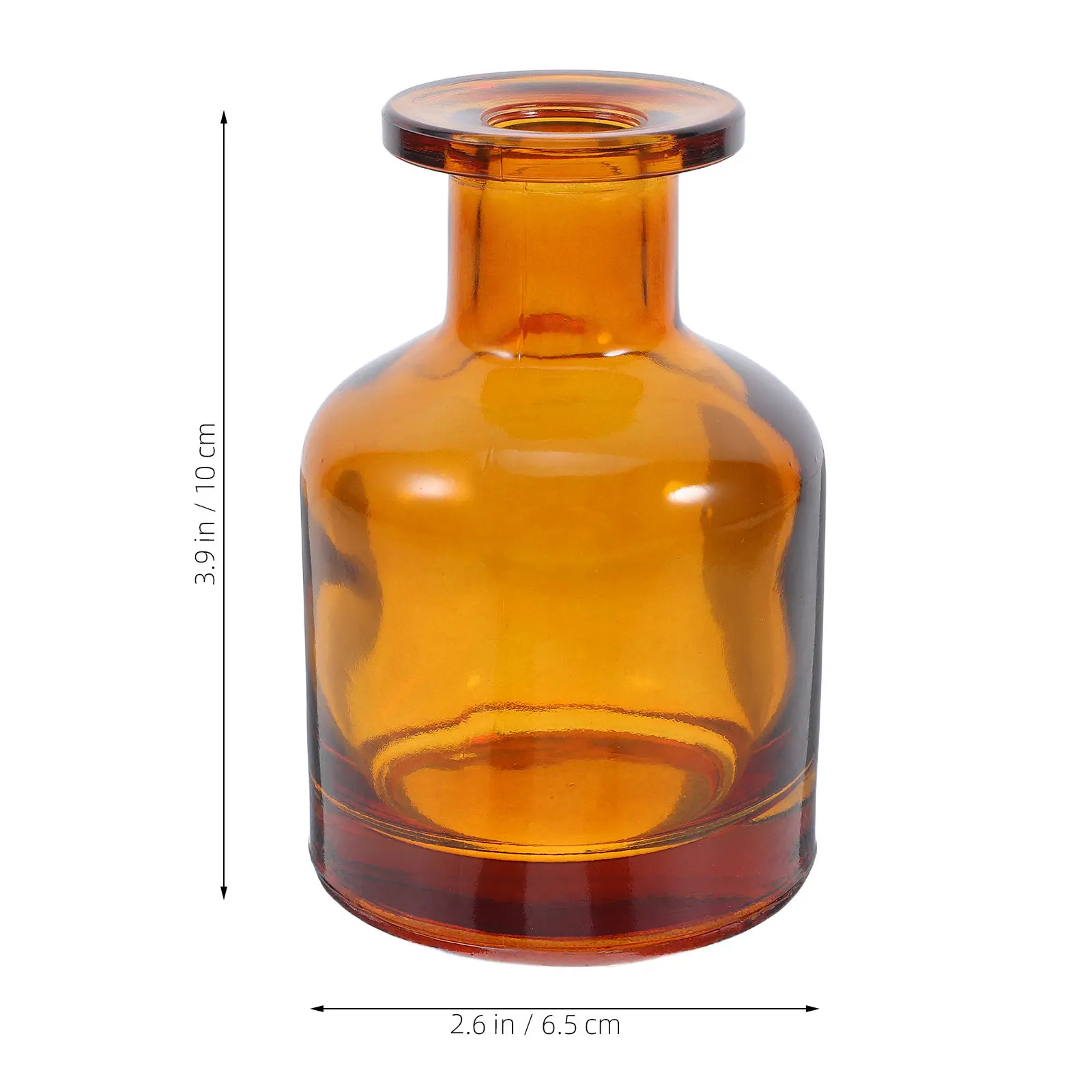 2 Pcs Diffuser Jar Empty Bottle Reed Glass Color Oil with Sticks Dry Flower Holder