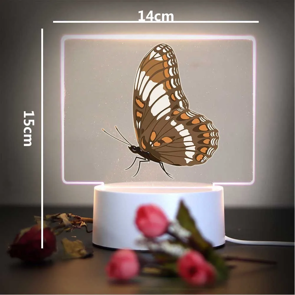 1 ชิ้นร้อนรูปแบบผีเสื้อ Led Night Light สําหรับตกแต่งห้องพักหน้าแรก Nightlight สําหรับห้องนอนไฟ Avatar Mange Roomift