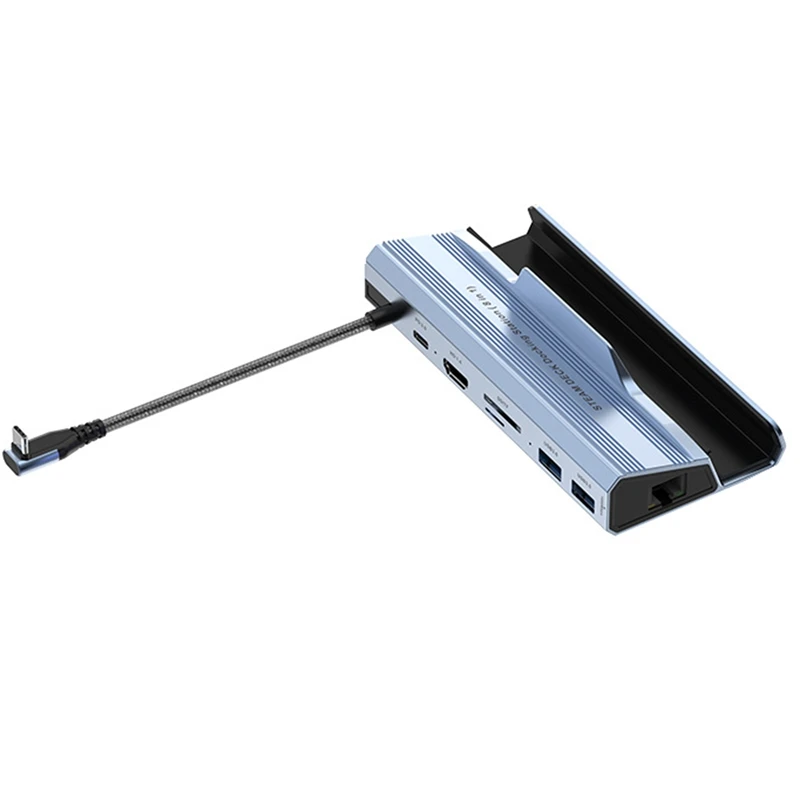 YCE Docking Station culla per Steam Deck Dock 7 In 1 USB 3.0 hdmi2.0 compatibile 4K @ 60Hz RJ45 Gigabit Ethernet PD100W Hub