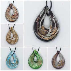 Handmade Murano Lampwork Glass Fashion Water Drop LiuLi Pendant Fit Necklace Personality Jewelry Gifts