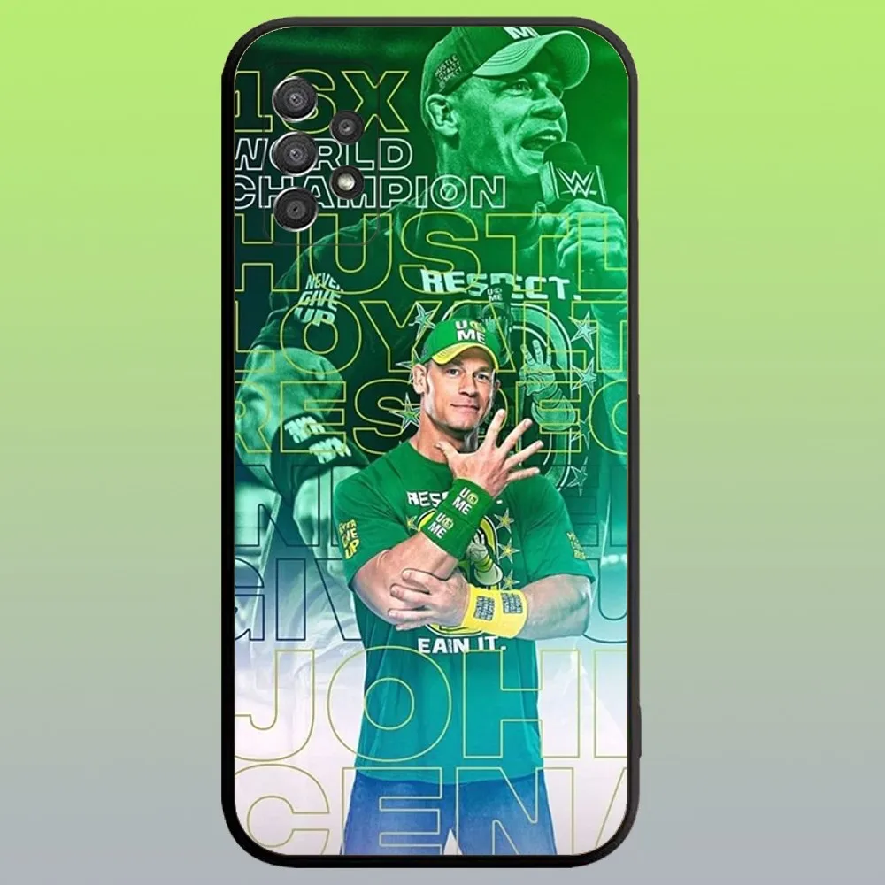 John Cena Wrestling Phone Case For Samsung Galaxy A20,A21s,A22,A31,A32,A52,A53,A72,73,A80,A91 Soft Black Cover