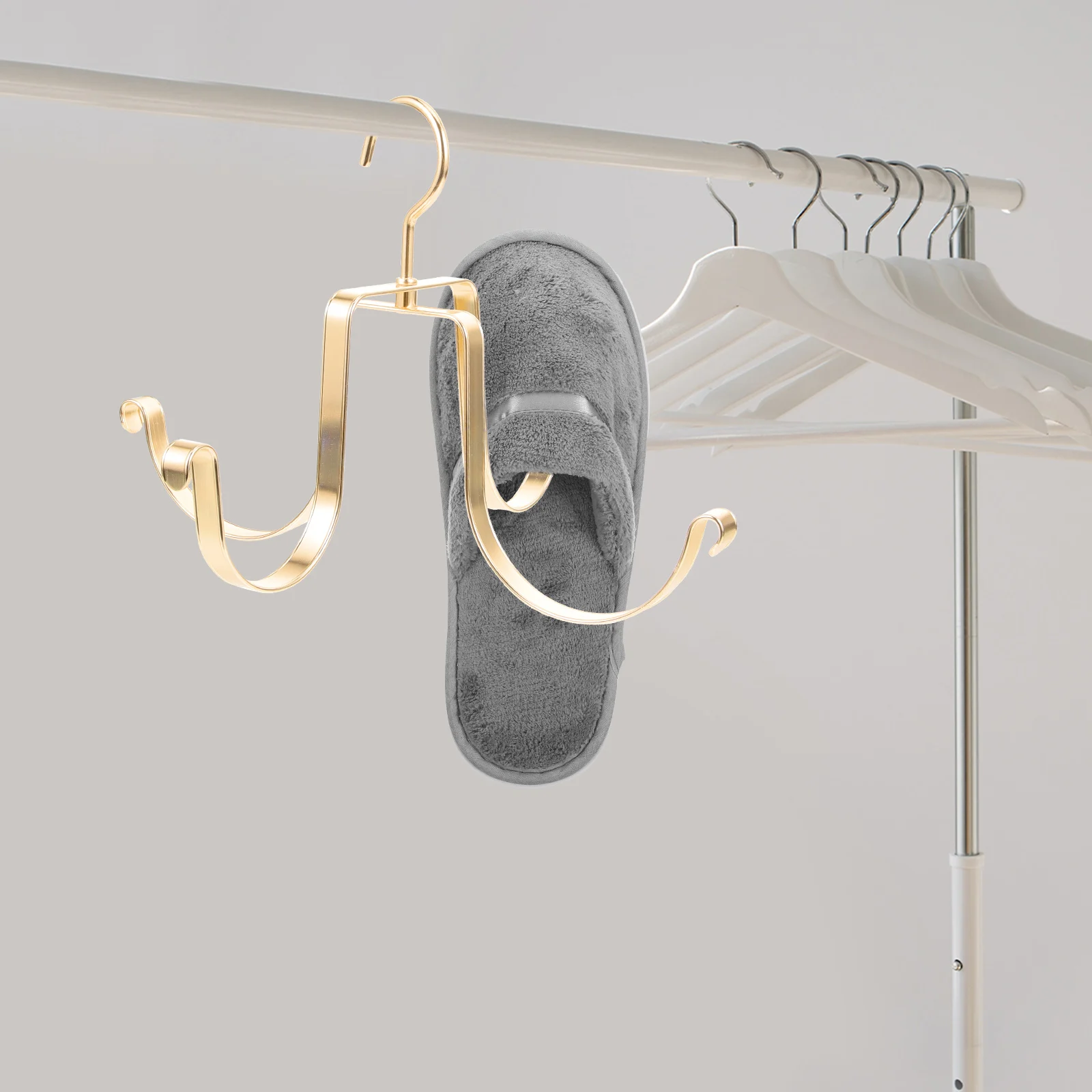 

Aluminium Alloy Shoe Rack Drying Shelf Organizer Hooks Closet Space Saving Boot Hangers Clothesline Balcony No Rust Deformation