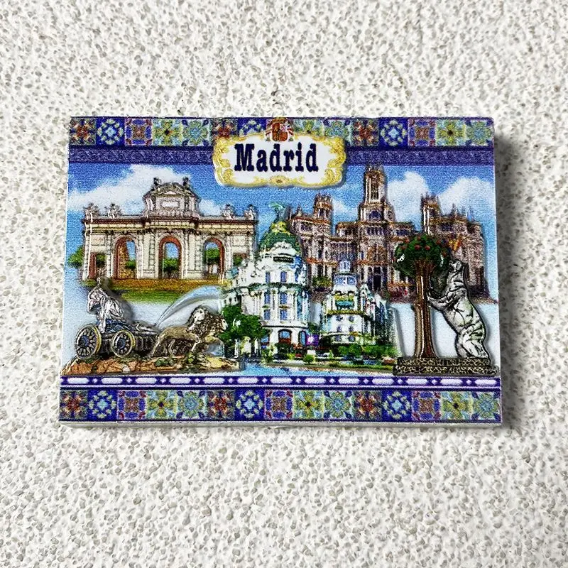 

Madrid Cultural Tourism Refrigerator Magnet Personalized Creative Travel Souvenir Craft 3D Magnetic