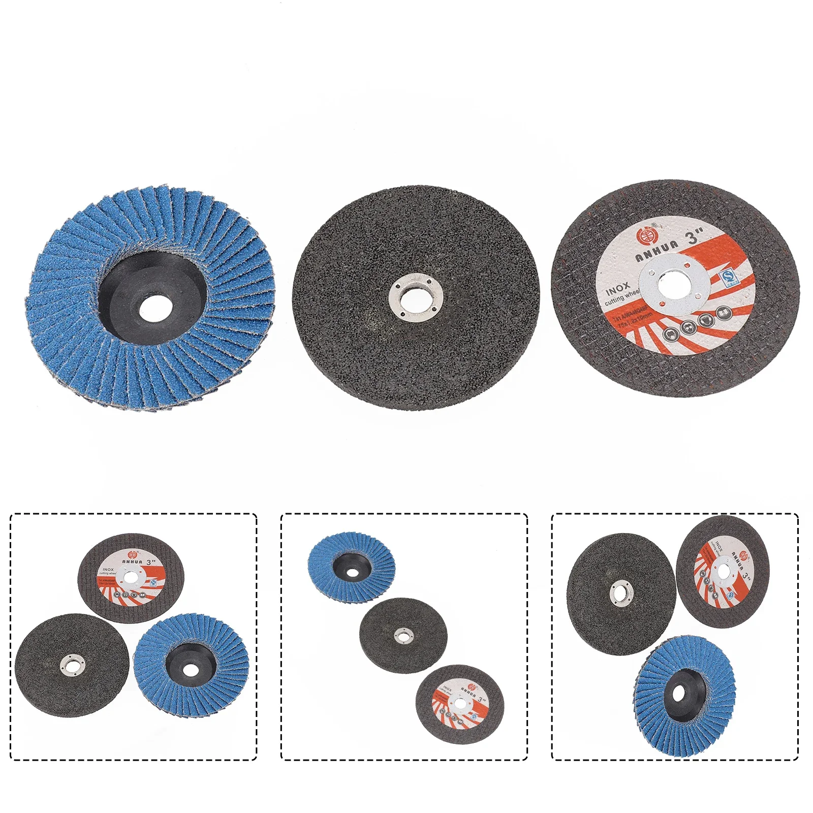 3pcs 75mm Cutting Disc For Angle Grinder, High Grinding Ability, Perfect For Ceramic Tile, Wood, Stone, And Iron Cutting