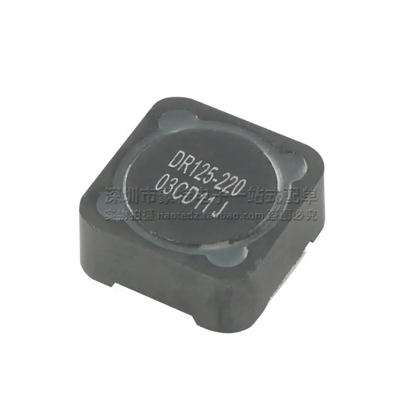 10pcs/ DR125-220-R imported patch integrated 22UH 4.7A high current shielded power inductor