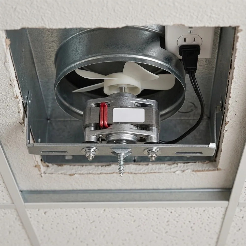 Replacement Motor for S99080199 For Exhaust Fan with Integrated Fan Blade Power Cord and Standard Mounting Accessories