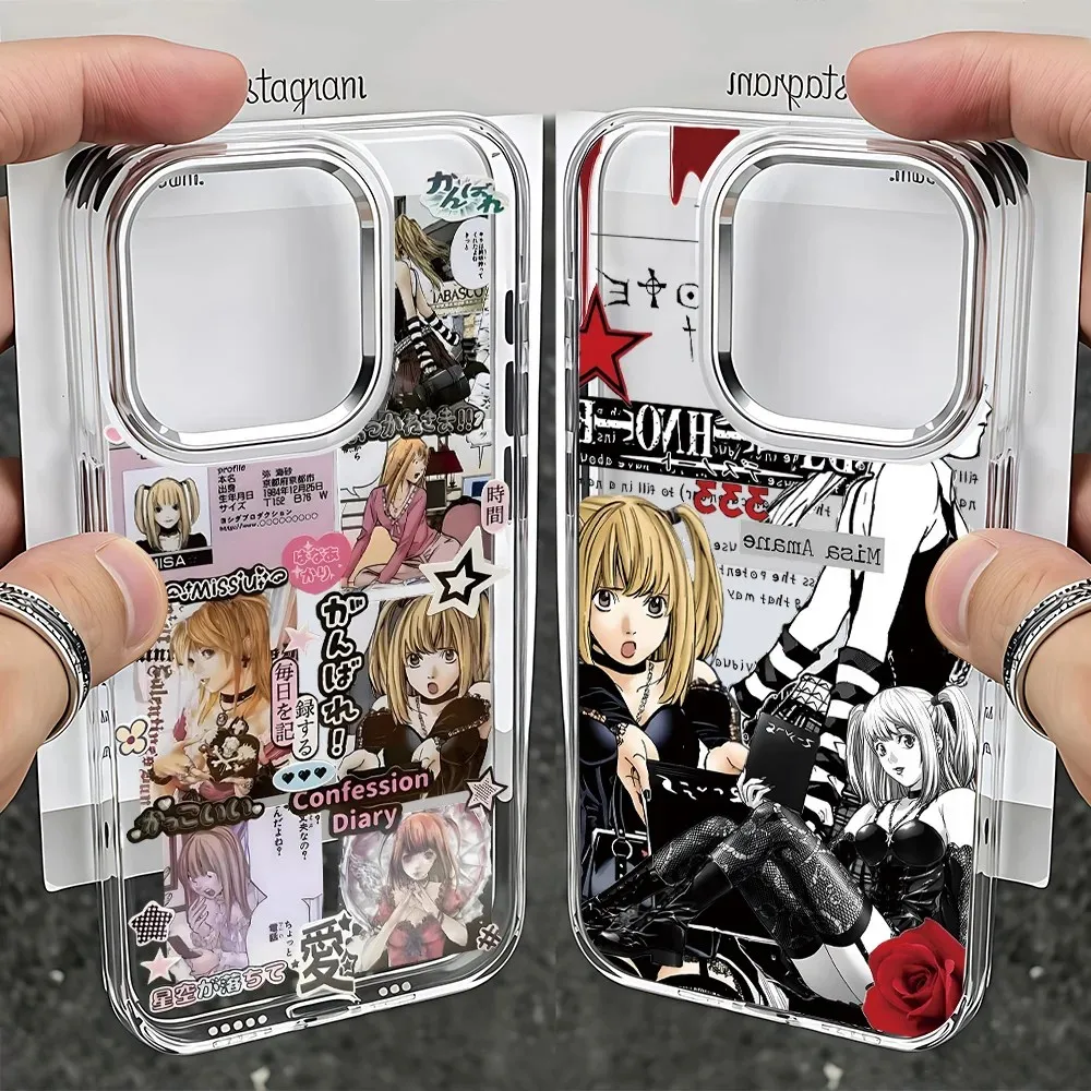 Anime Misa DEATHS NOTES Handyhülle für iPhone 17 16e 16 15 14 13 12 11 mini Pro Max X XR XSMAX 8 Air Plus Transparente Weiche Schutzhülle