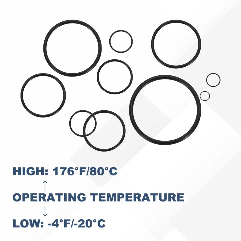 50pcs NBR ORing CS 1/1.5/2/3mm OD3~80mm Black NBR Automobile Nitrile Rubber Round O Type Corrosion Oil Resistant Sealing Washer