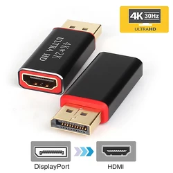 4K Display Port To HDMI Male Female Adapter Converter DisplayPort DP To HDMI