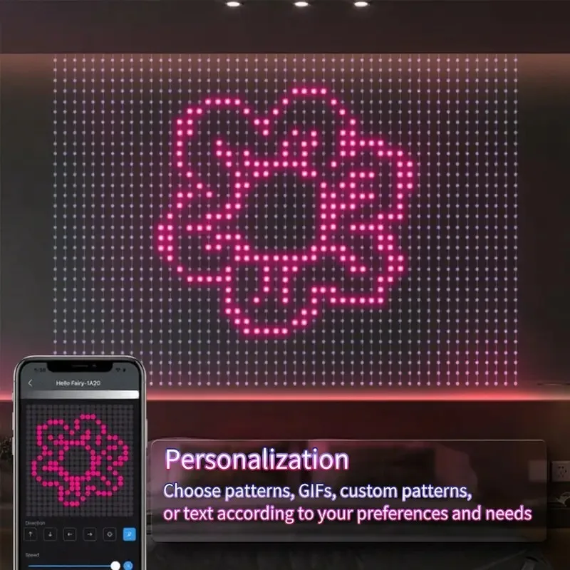 MIMI RGB 400 المصابيح أضواء الستار الذكية APP التحكم RGB عكس الضوء لتقوم بها بنفسك نمط الموسيقى الإضاءة المحيطة لنافذة غرفة نوم الديكور #4