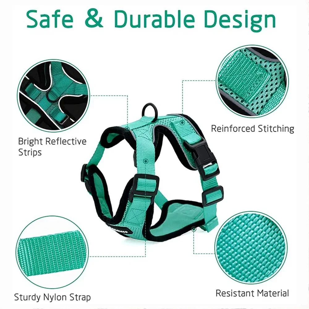 Mesh Small Cat Harness And Leash Set Adjustable Vest Antiescape Proof  Pet Kitten Easy Control Reflective Puppy Dogs Harness Dog