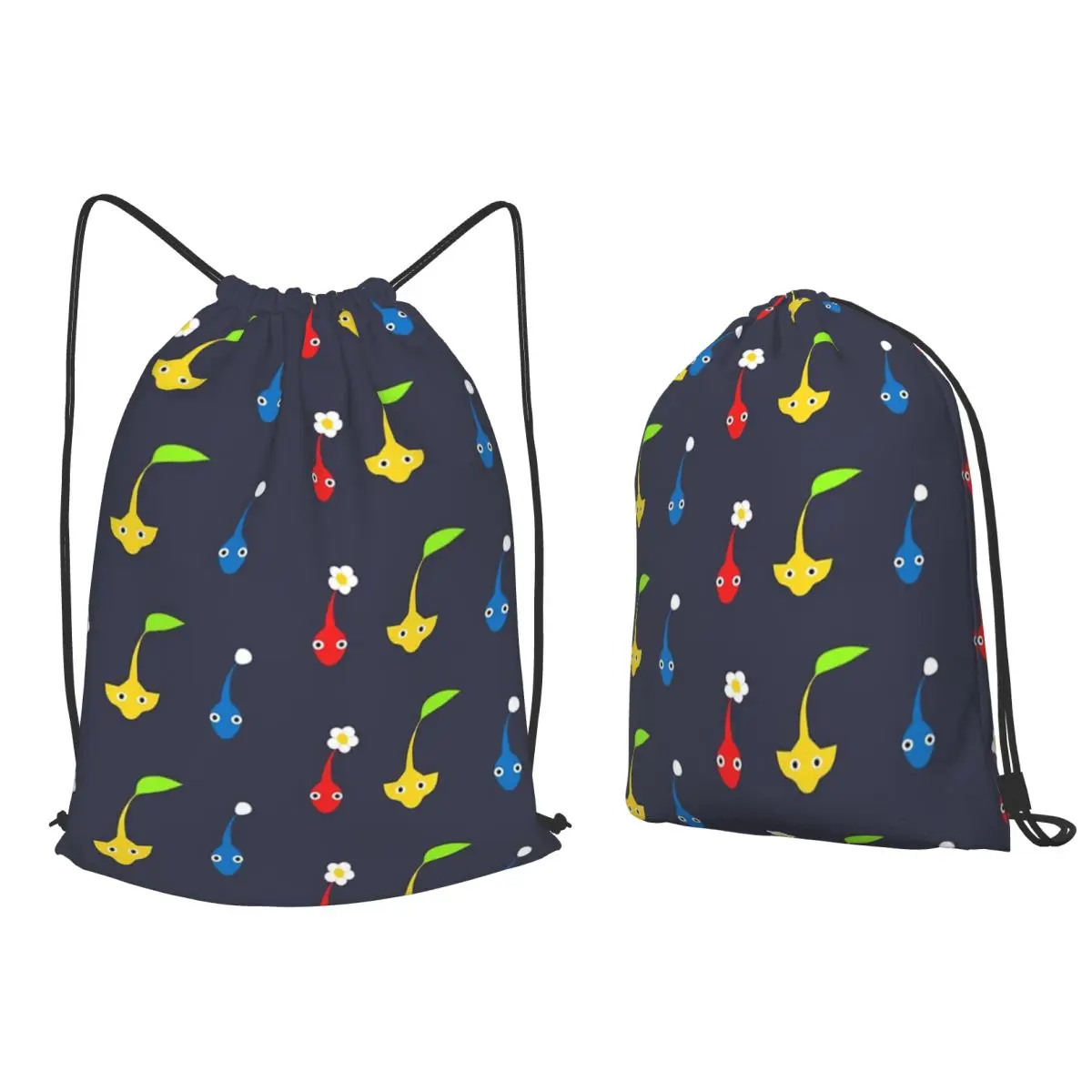 

Pikmin Backpacks Fashion Drawstring Bundle Pocket Sundries Bag Book Bags for Travel Students