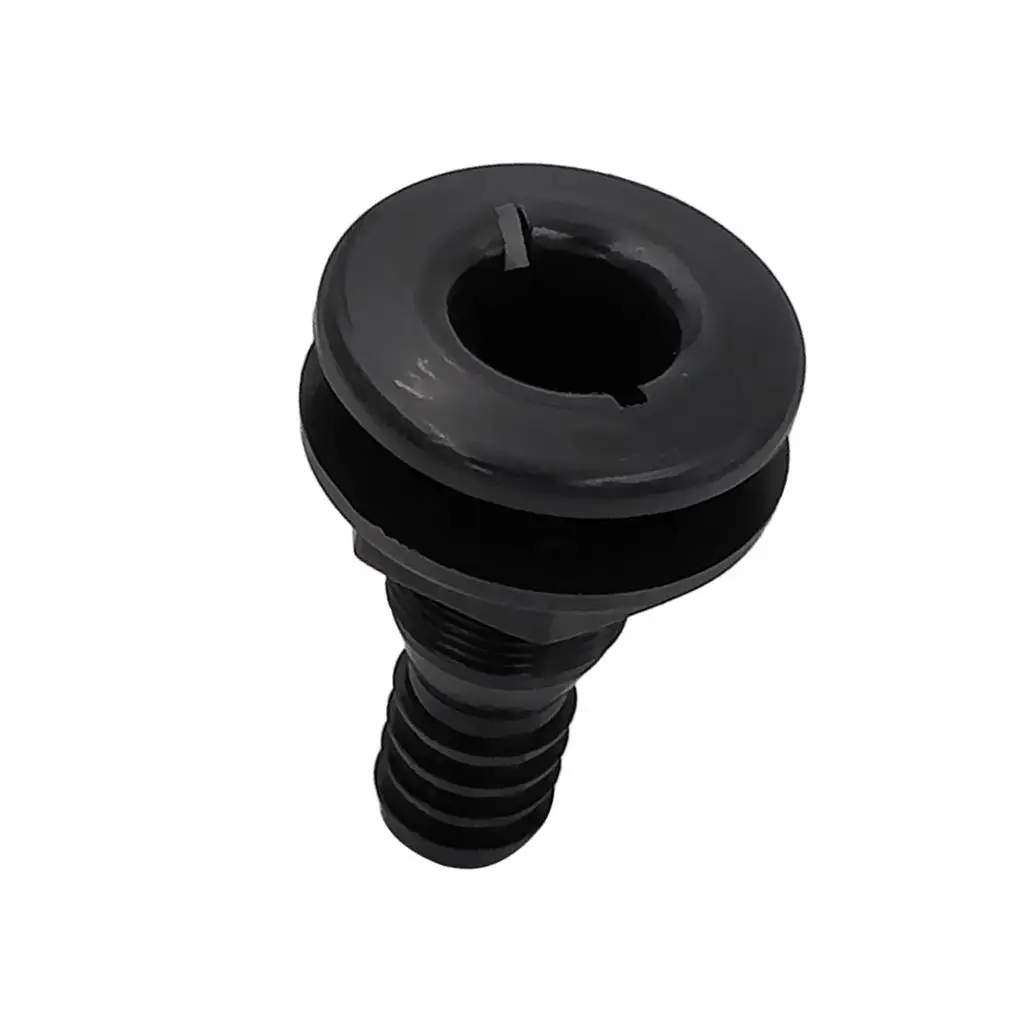 2-4pack Black Plastic Thru-Hull Bilge Pump and Aerator Hose Fitting for 1