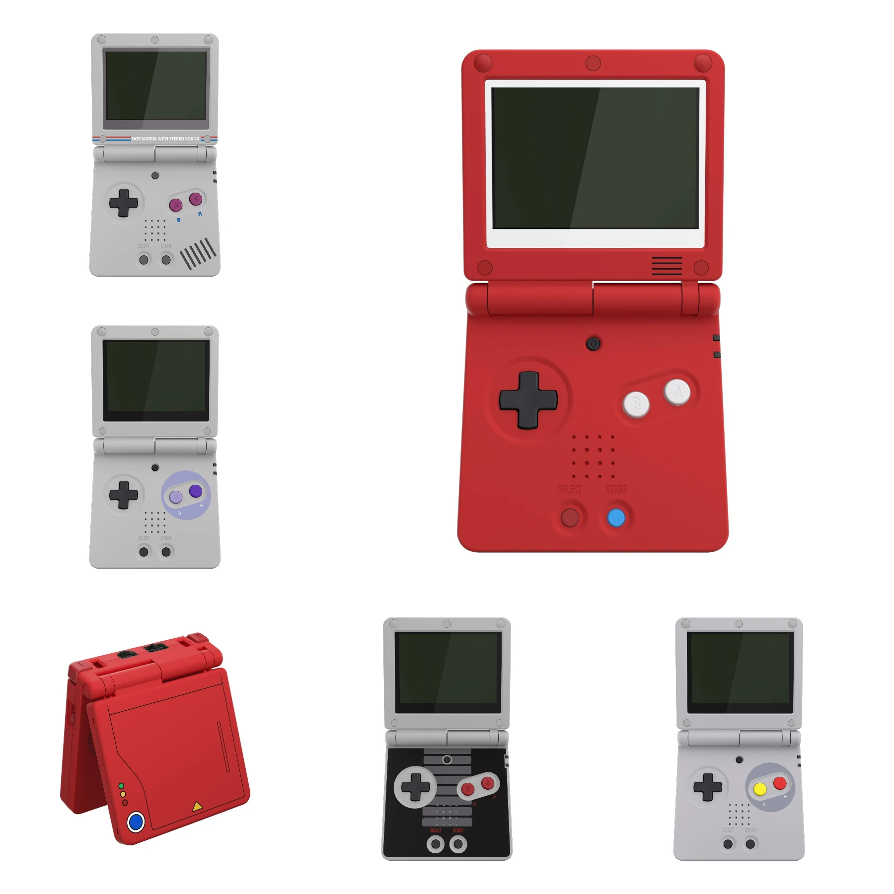 

eXtremeRate IPS Ready Upgraded Custom Replacement Housing Shell for Gameboy Advance SP GBA SP for IPS & Standard LCD
