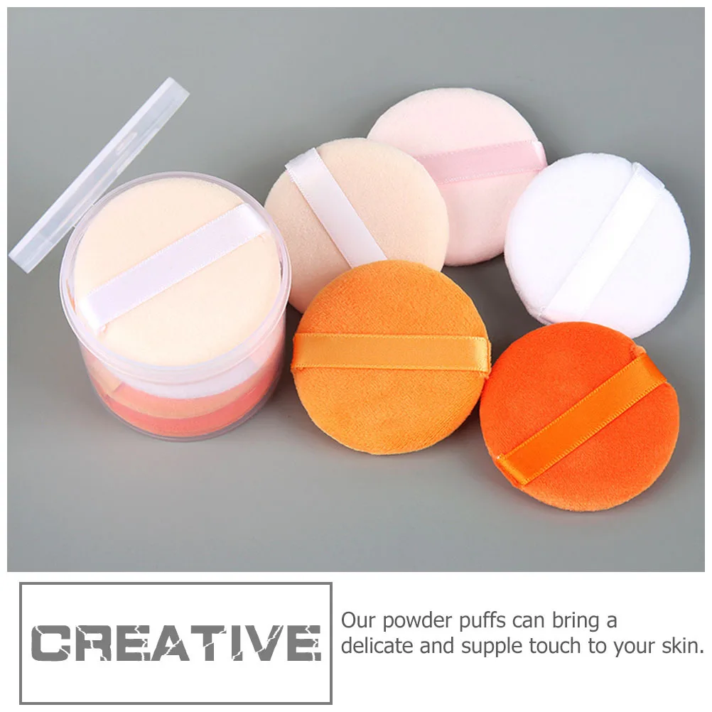 مسحوق للنساء أدوات مكياج متدفقة مستديرة تطبيق ناعم لمسحوق الجسم المعدني السائب مستلزمات السفر #3