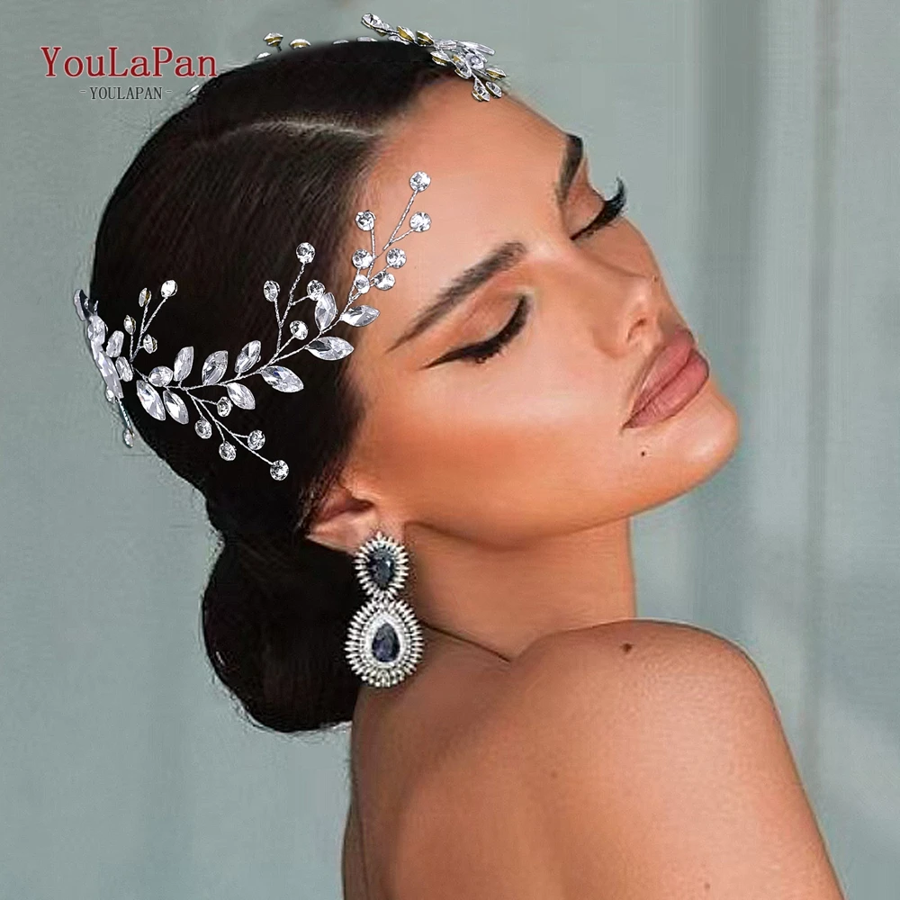 

YouLaPan Bridal Rhinestones Headband Wedding Headpiece Women Simplicity Hair Accessories Banquet Party Hair Band Headdress HP909