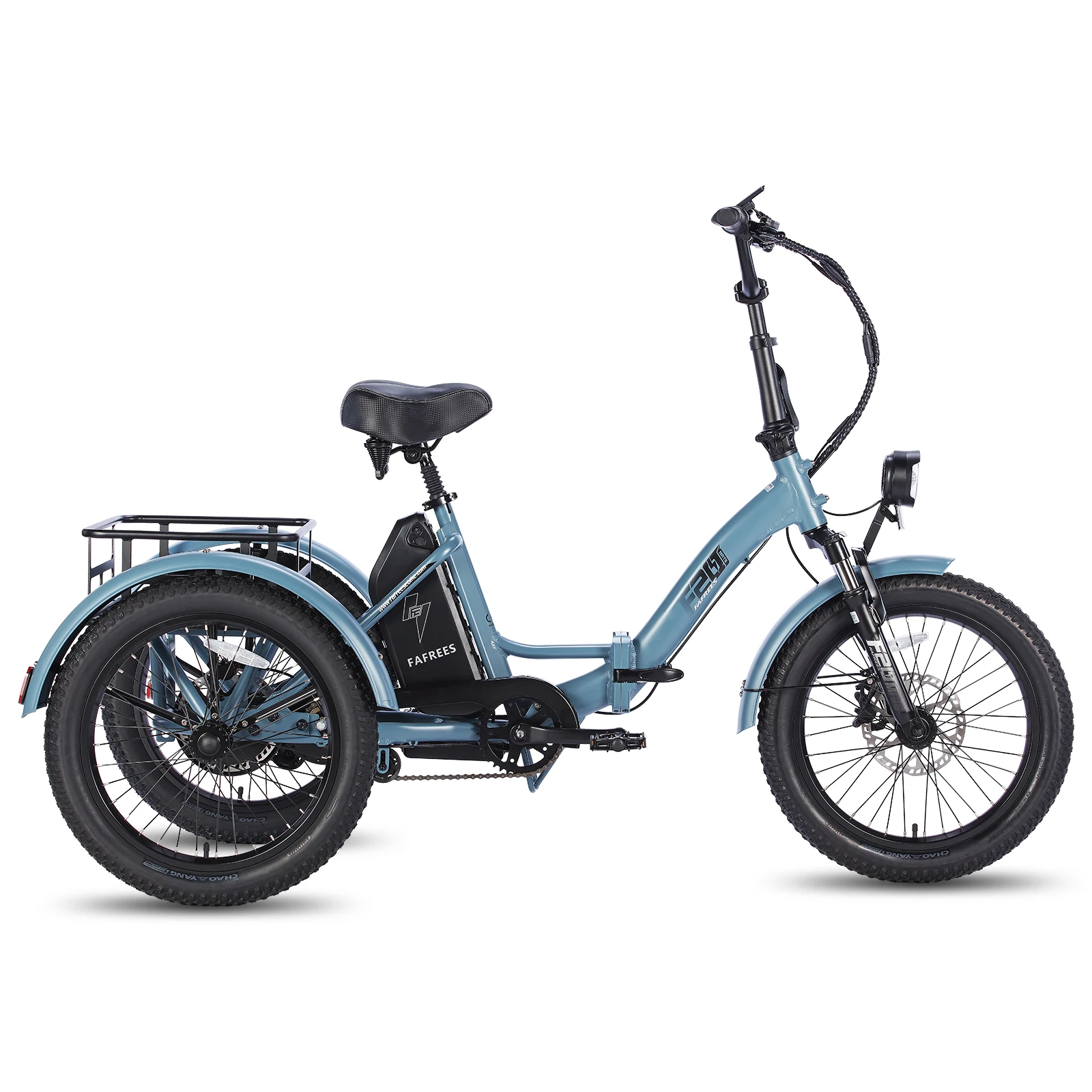 AliExpress NONE FAFREES F20 Mate Adult Electric Bicycle 20*3.0 Fat Tires 48V18.2Ah Battery Folding E-bike  500W Cargo Three Wheel ebike