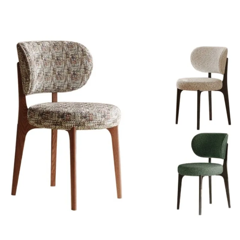 

Nordic solid wood dining chair home new Chinese retro backrest minimalist antique style hotel restaurant ash wood
