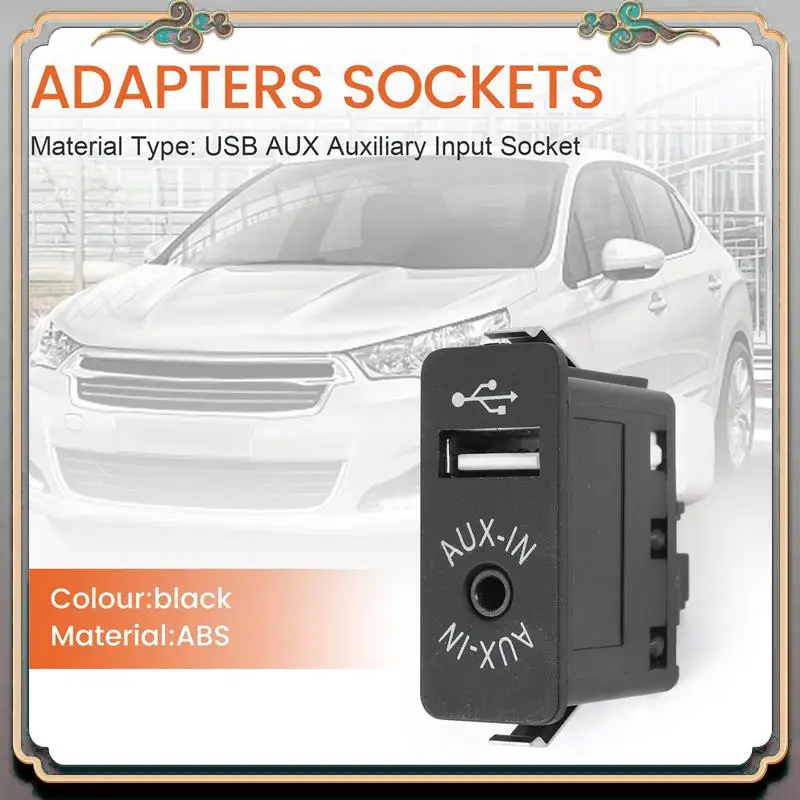 Reliable-Car USB AUX In Plug Auxiliary Input Socket Adapter For BMW E81 E87 E90 F10 F12 E70 X4 X5 X6
