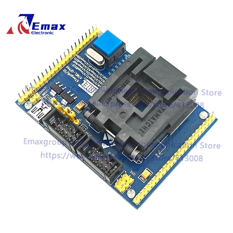 Assento para teste de assento, bolsa de teste com soquete de queimar e programação qfp44 dip fp44 atmega32 atmega16 ic