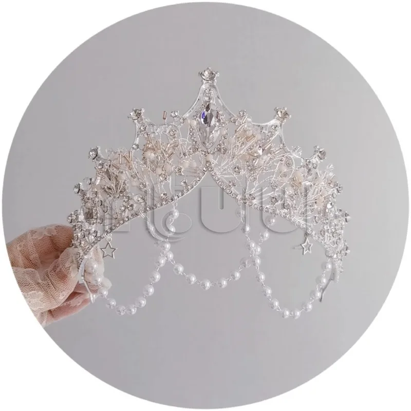 KC Halo couronne Lolita déesse du soleil vierge marie à pointes Halo mariée couronne casque Halloween Costume accessoires Baroque chapeaux