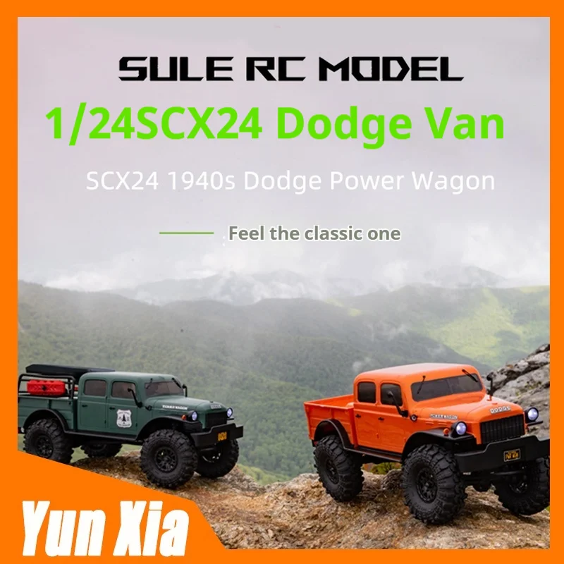 Hard shell Axial SCX24 remote-controlled electric climbing car 1:24 retro Dodge truck pickup RTR off-road vehicle children's toy