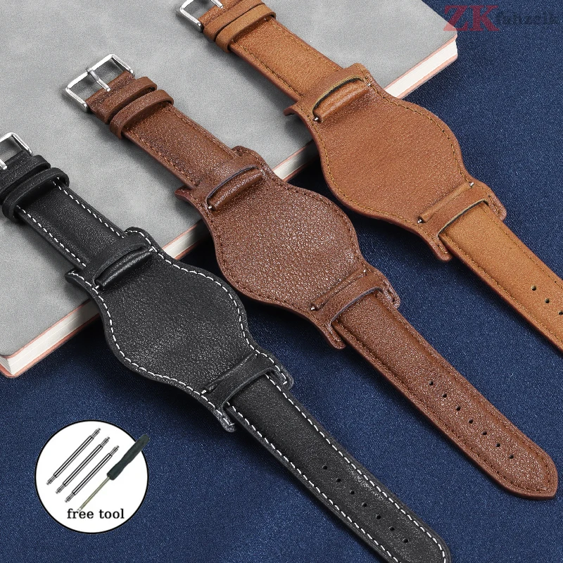 Genuine Leather Strap for Fossil CH3051 CH2891 CH2565 CH2564 ME3102 FS4813 AM4535/AM4486 AM4532 20mm 22mm Men Rivet Watch Band