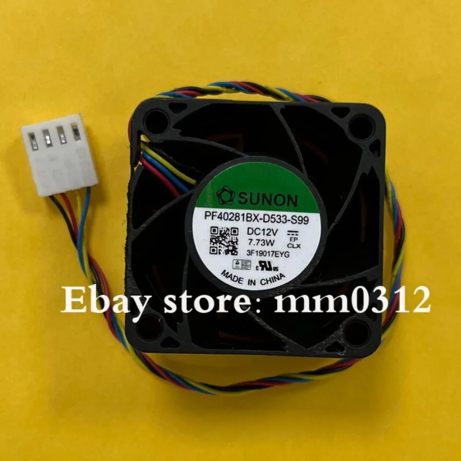 For  SUNON PF40281BX-D533-S99 4CM 4028 12V 7.73W 4-Wire PWM Cooling Fan