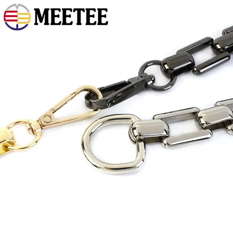 1/2/5Pcs Metal Bag Strap Extension Chain 18cm Gold Adjustment Handle Buckles Handbag Connector Clasps Craft Hardware Accessories