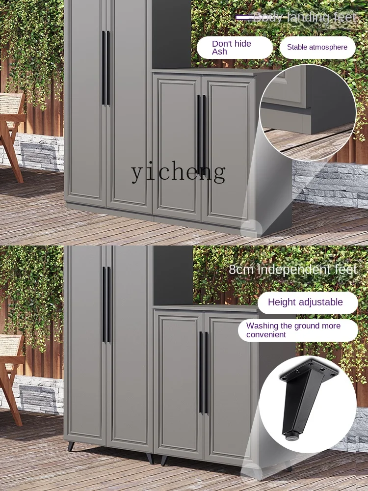 

Metal Aluminum Alloy Outdoor Waterproof and Sun Protection Sundries Locker Outdoor Storage Garden Tool Cabinet