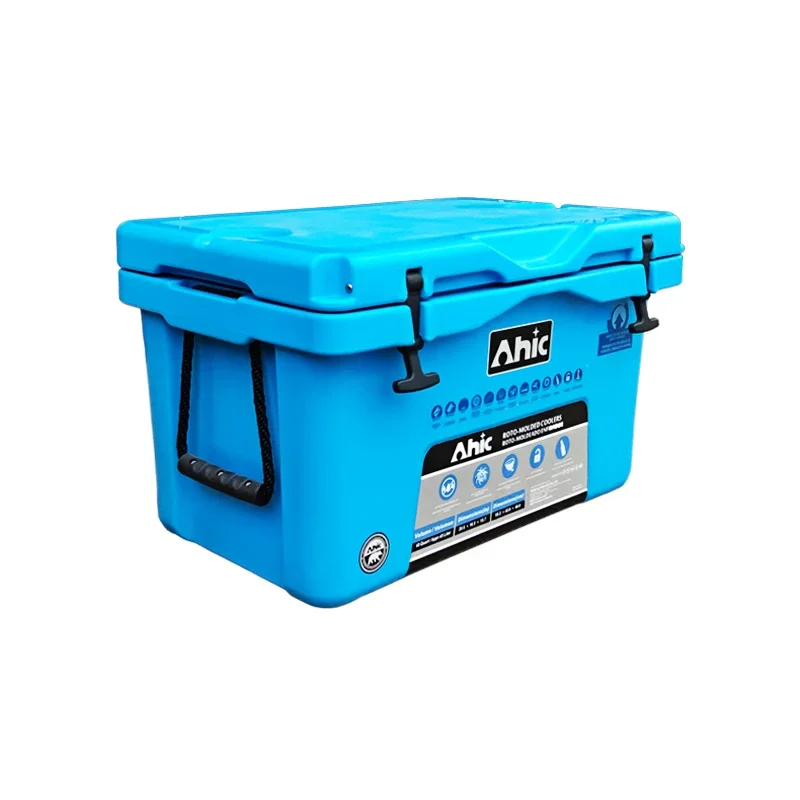 Customized 45L PE Insulated Camping Tent Cooler Box Portable Outdoor Thermal Fresh Cold Storage for Food Wine & Cans