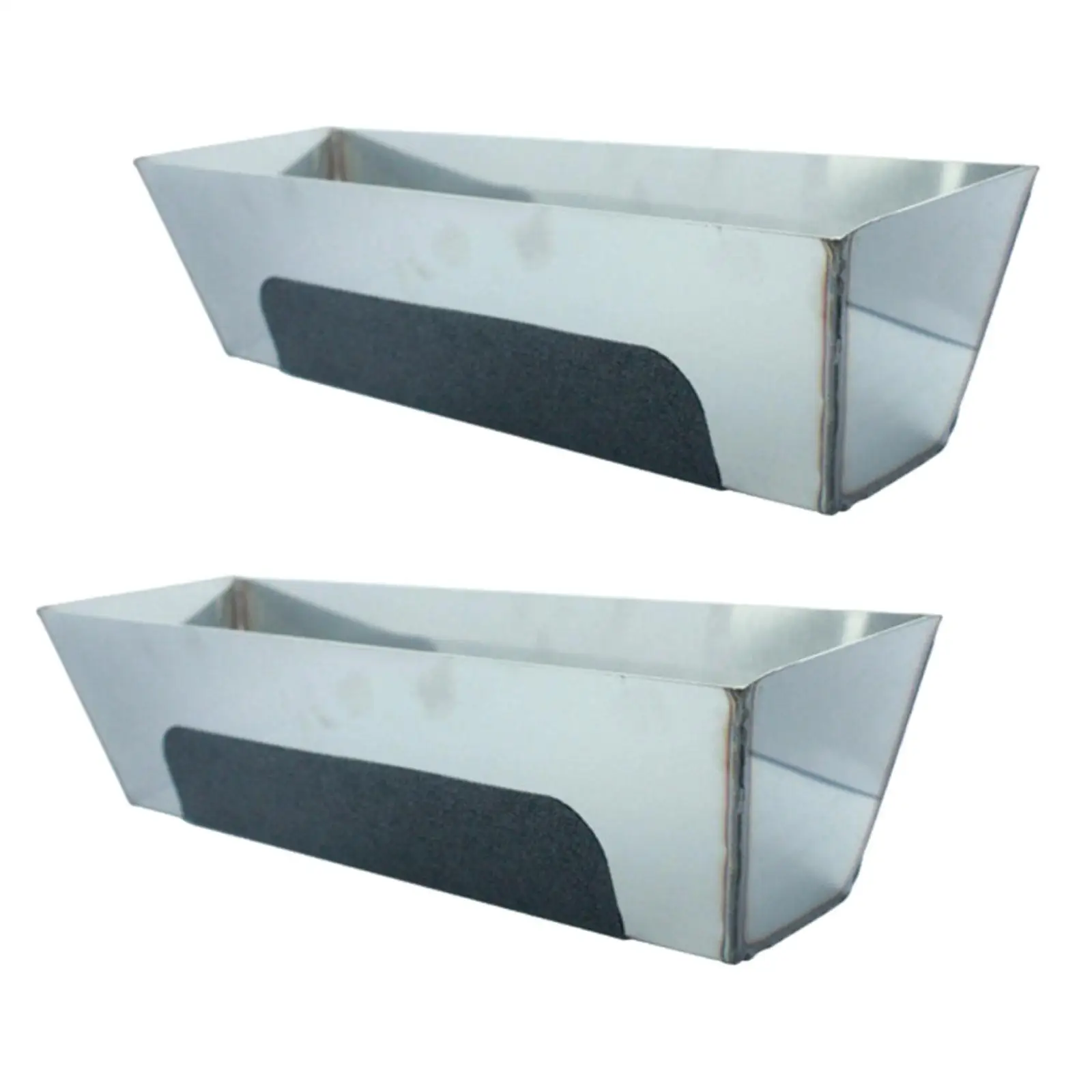 Stainless Steel Mud Pan Plastering Plasterers with Reinforced Band Lightweight Sheared Sides Mud Pan for Easy Knife Cleaning