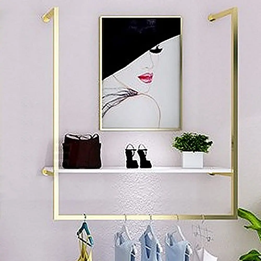 Appendiabiti a parete, negozio di abbigliamento moderno e semplice, espositore in metallo pesante, porta abiti, appendiabiti, appendiabiti da bagno