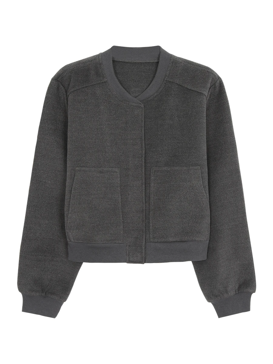 سترة نسائية قصيرة غير رسمية رمادية اللون على الطراز الكوري لفصلي الربيع والخريف، إصدار جديد بأسلوب G، سترة واقية من الرياح ... #2