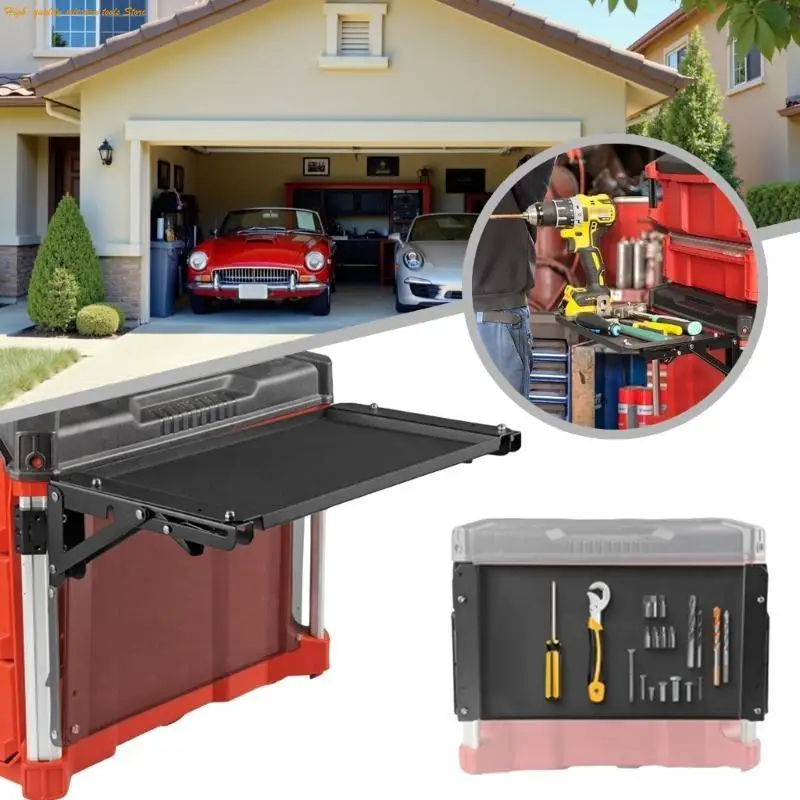 Bandeja caja herramientas plegable 203F con superficies magnéticas expandibles en espacios trabajo durabilidad