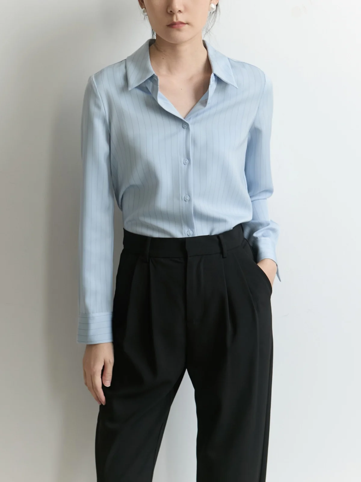 女性用ハイウエストスーツパンツ XINER ハーランスタイル 9 ポイント通勤快適ハイウエストパンツプロフェッショナルルック