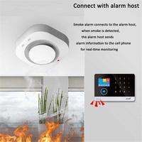 PGST Wireless Smoke Detector 433MHz Fire Alarm Sensor Home Security Alarm System Connects to Alarm Host