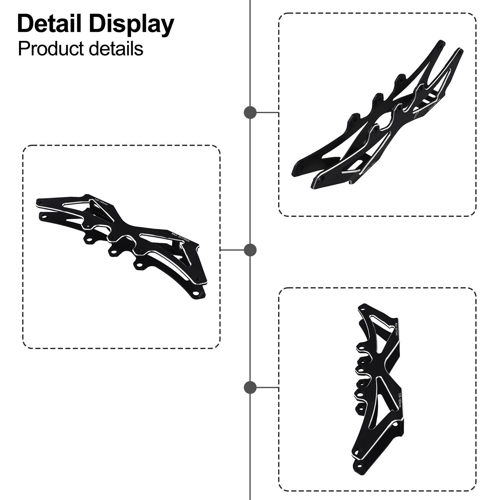 Take Your Skating Experience to New Heights with this Anodized Inline Skate Frame Base Easily Convert between 3 and 4 Wheels