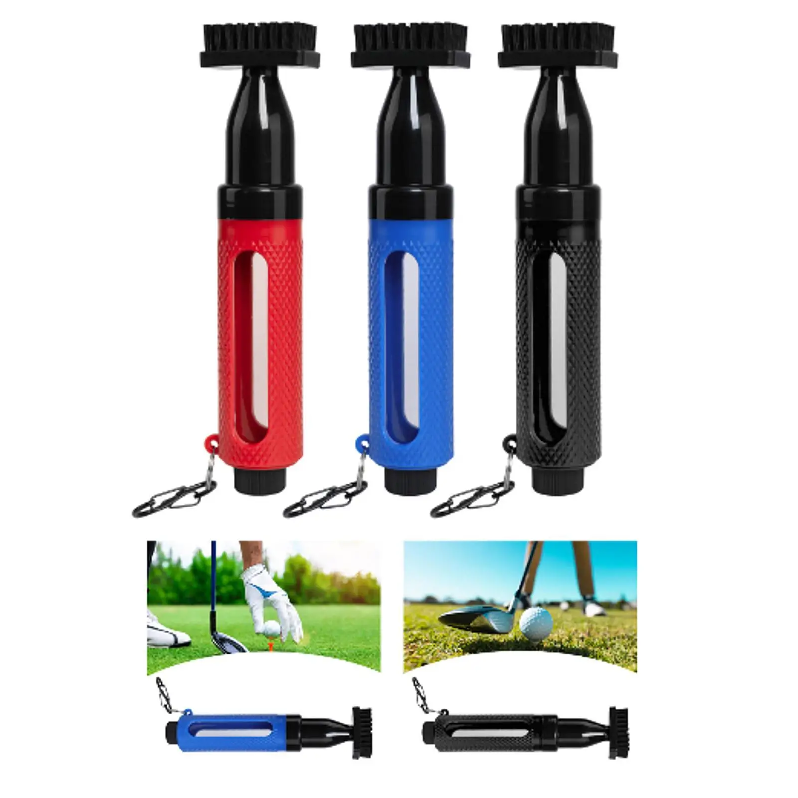 Golf Club Cleaner Brush Equipment Golf Bag Accessories for Outdoor Sport Father's Day Gift Men Women Training Practicing