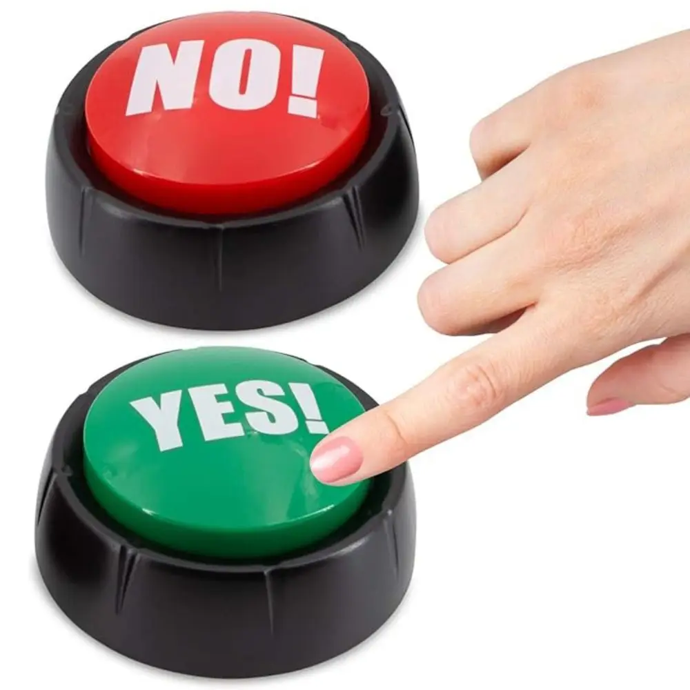 Answer Button Yes No Buttons Funny Interactive Communication Sound Button Prop for Classroom Dog Talking Maybe Sorry Button