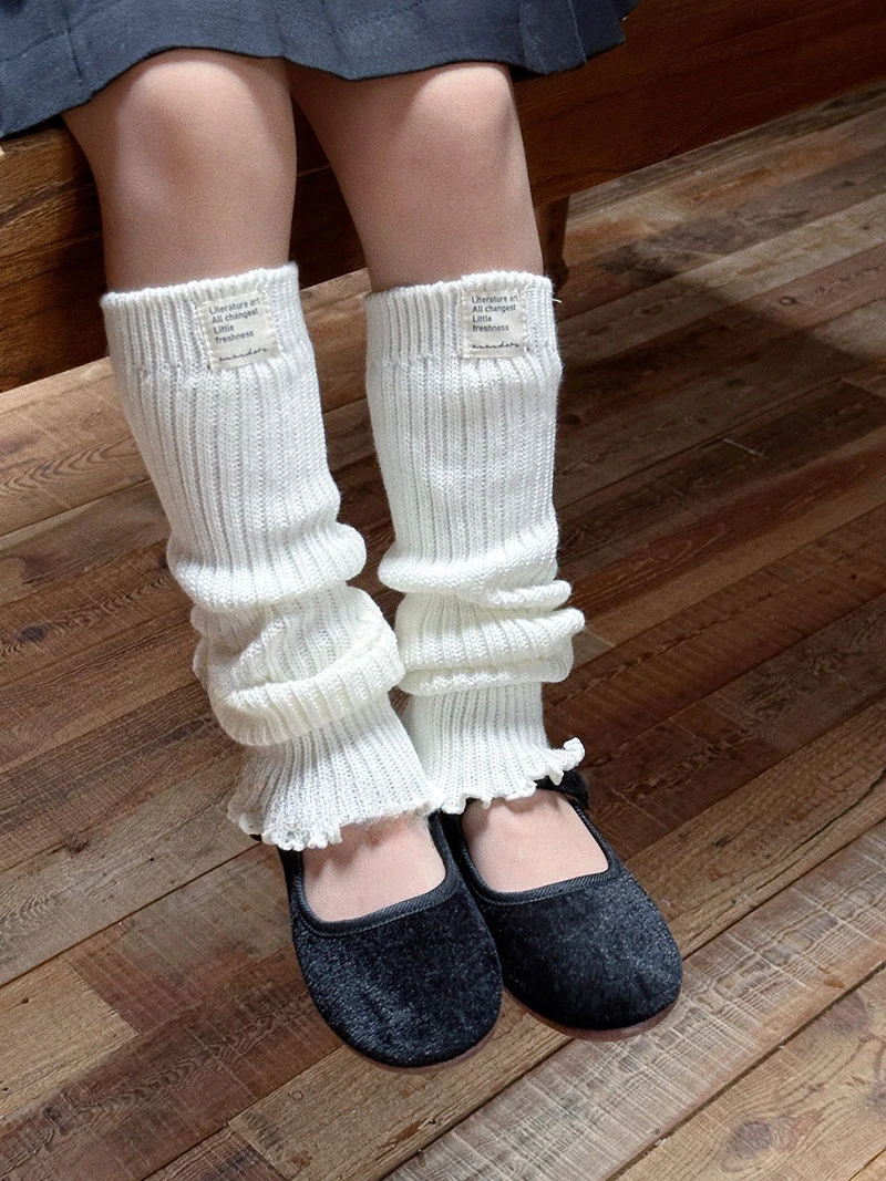 Girls socks autumn and winter new Korean knitted outer wear leg warmer