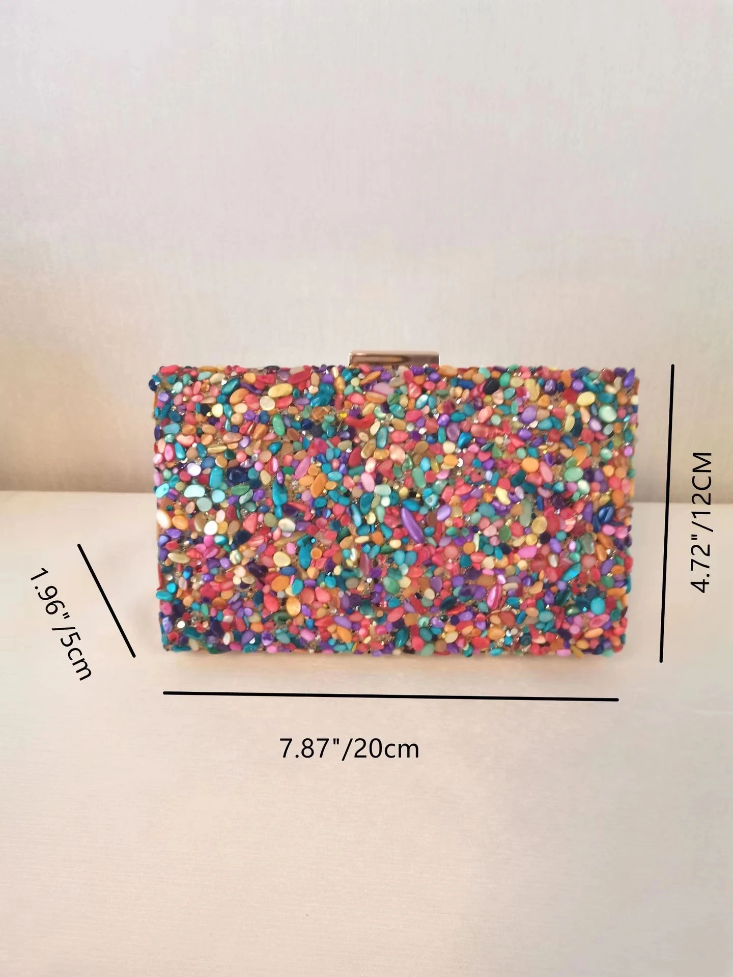 2024 New Women Colorful Stone Evening Bags Wedding Dinner Wallets With Chain Full Side Purse For Ladies Drop Shipping