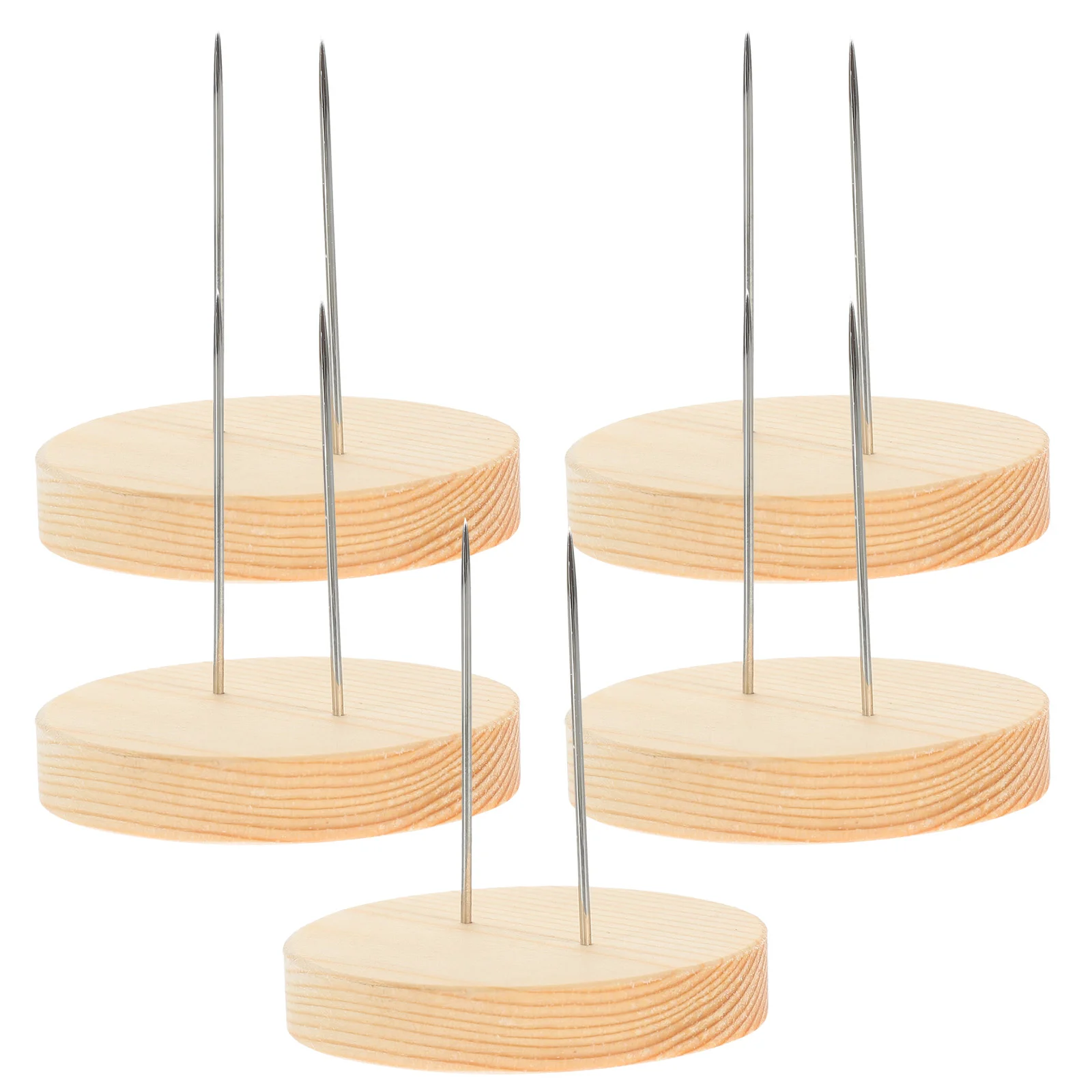 

5 Pcs Stand Felting Animal Wooden Base Display Needle Dollhouse Accessories Holder Girls Toys