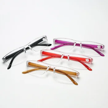 Retro Vierkante Leesbril Verziend Brillen Draagbare Ultralight Presbyopie Brillen Unisex Ogen Bril met +1.0 Tot +4.0