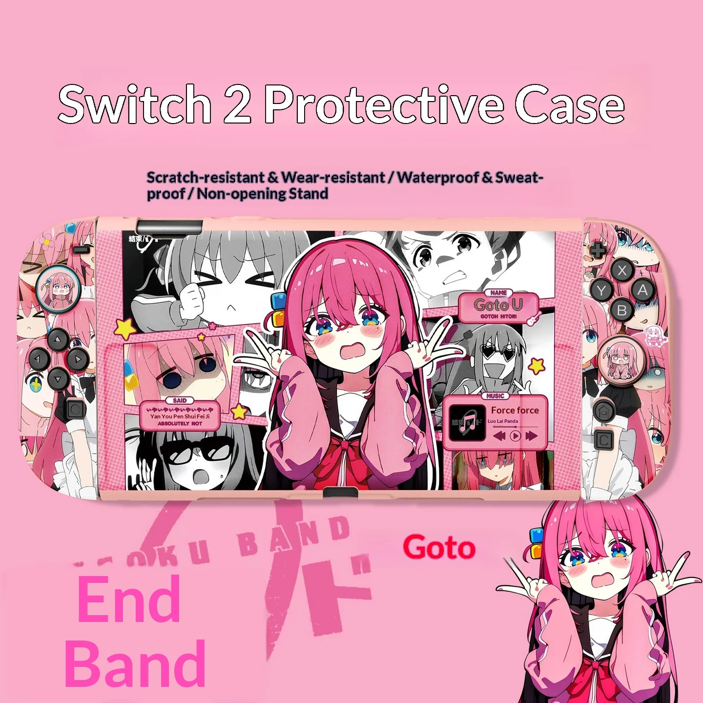 New Switch 2 Protective Case Bocchi The Rock Split Soft Shockproof Anti Fingerprint Waterproof Sweatproof Ns2 Oled Accessories