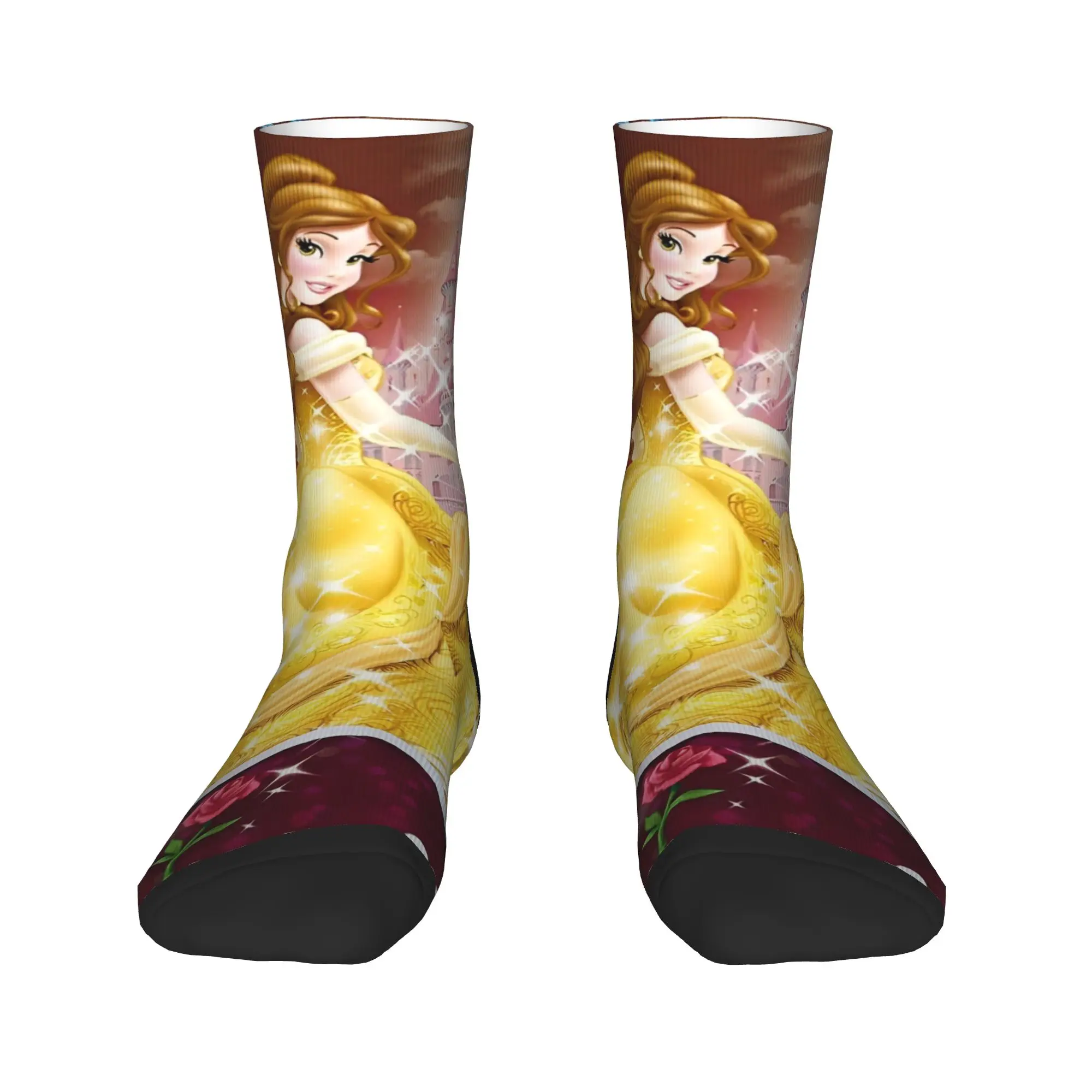 الجمال والوحش جوارب الجدة الجوارب النساء الرجال جودة الجوارب الربيع الجري المطبوعة المضادة للعرق الجوارب هدية