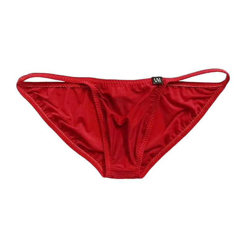 Men's Low-Rise Silk Nylon Briefs Sexy Tight Underwear Comfortable Soft Fabric Boxer Briefs for Men