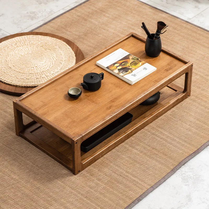Japanese Zen Tatami Tea Table Bamboo Low Coffee Tables Bay Window Writing Desk Chinese Style Household Leisure Furniture