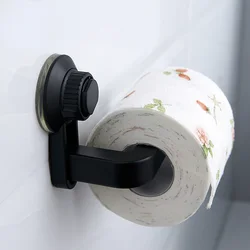 Soporte de papel higiénico con ventosa, montaje en pared sin perforaciones, dispensador de rollo de toalla de tejido ABS de alta calidad, accesorios de baño y cocina