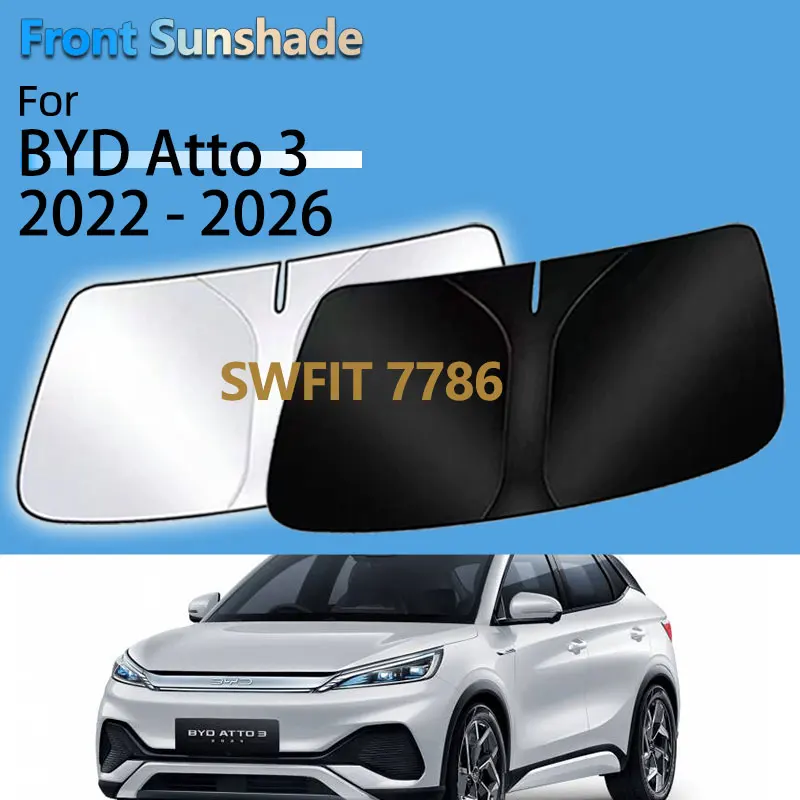 

Front Window Visor For BYD Atto 3 Atto3 EV 2025 2022 - 2026 Yuan Plus Accessories Sunshade Heat Insulation Sun Protection Cover